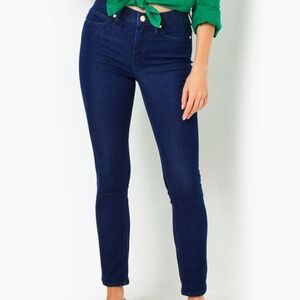 Lilly Pulitzer South Ocean Skinny Dark Wash Women's Jeans 00